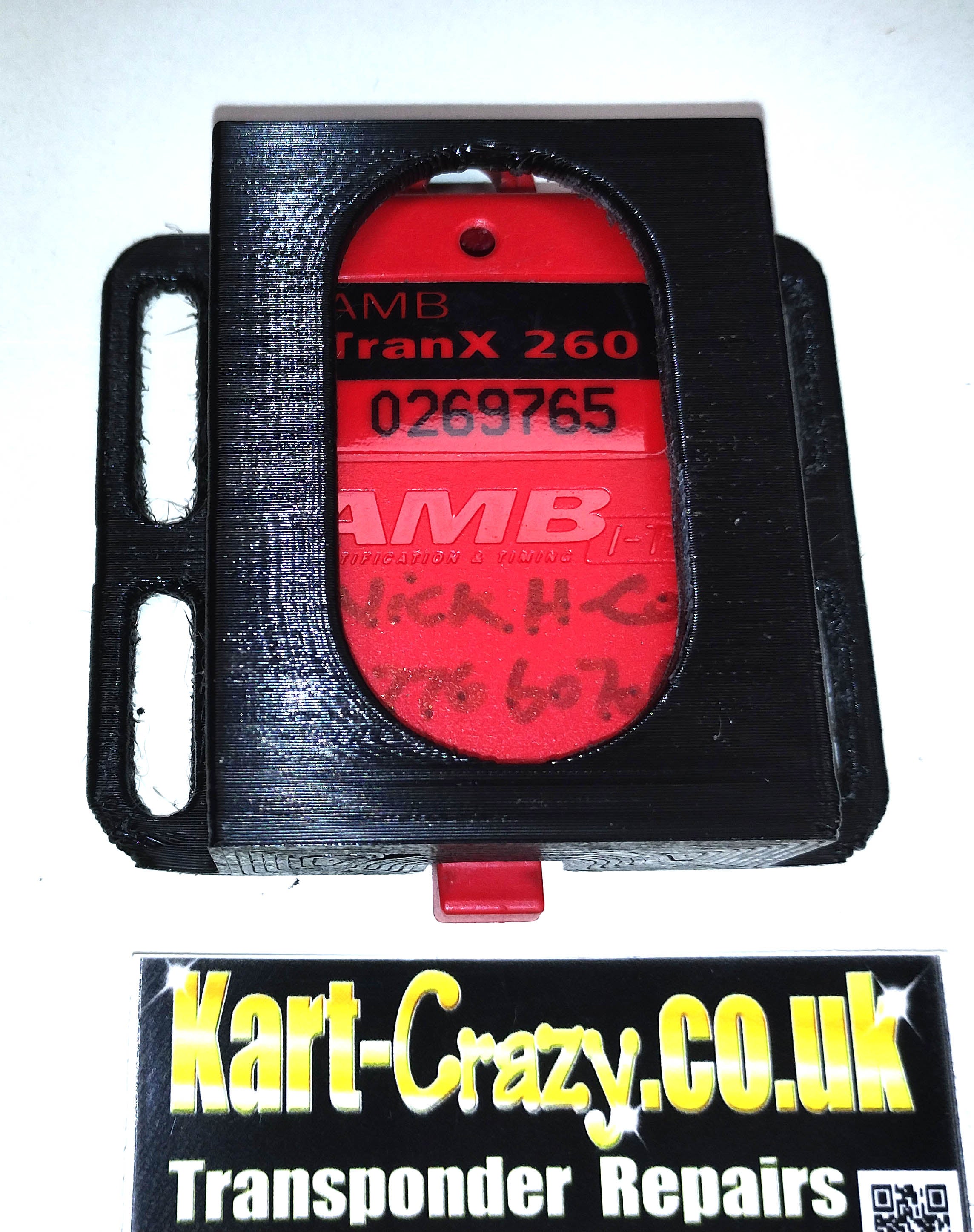 UNIVERSAL MyLaps AMB TranX 160 & 260 Transponder Holder Mount - Kart