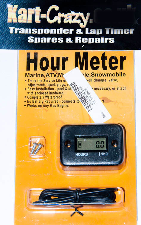 Kart Engine Hour Run Time (Timer) Meter - Black Rotax Honda X30 MX Mot ...