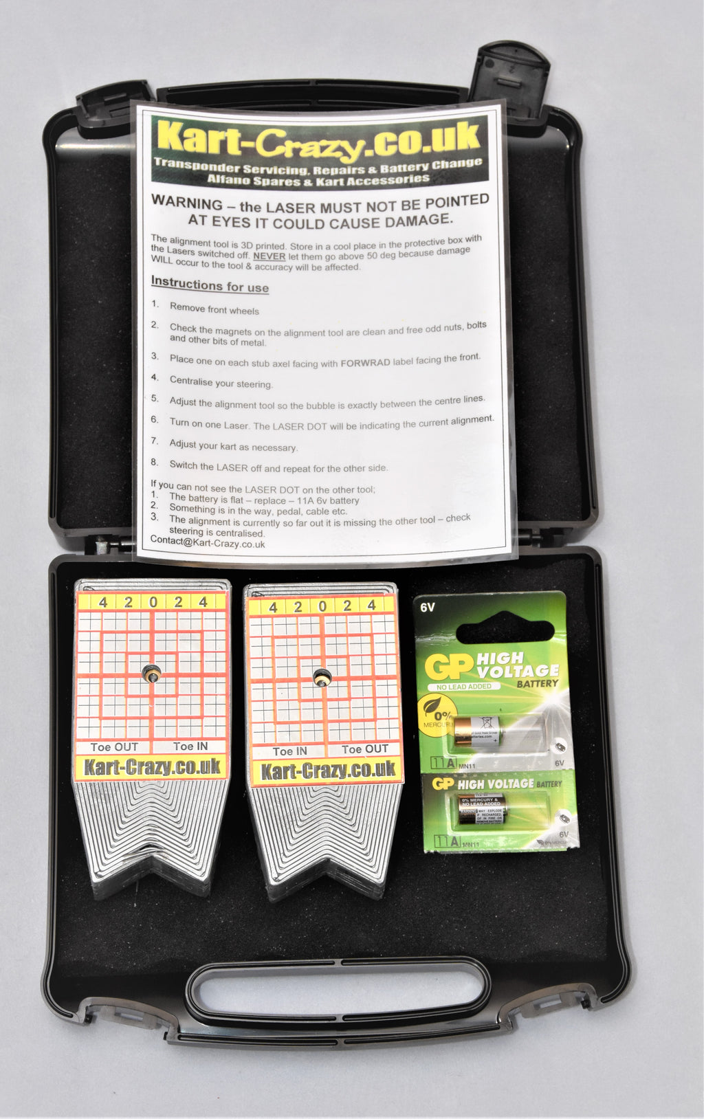 Kart LASER Alignment System - Silver