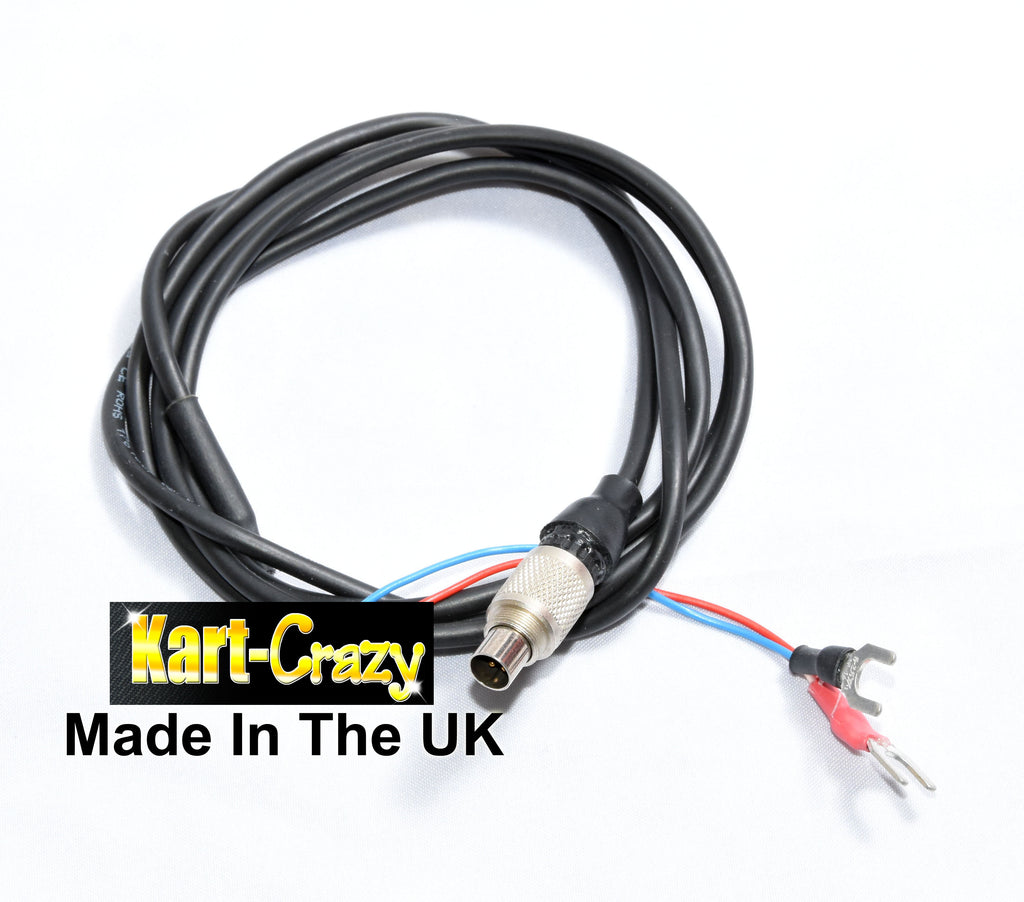 External Power Lead for Mychron 5 & 5s Runs from Kart Battery inc Cover Rotax