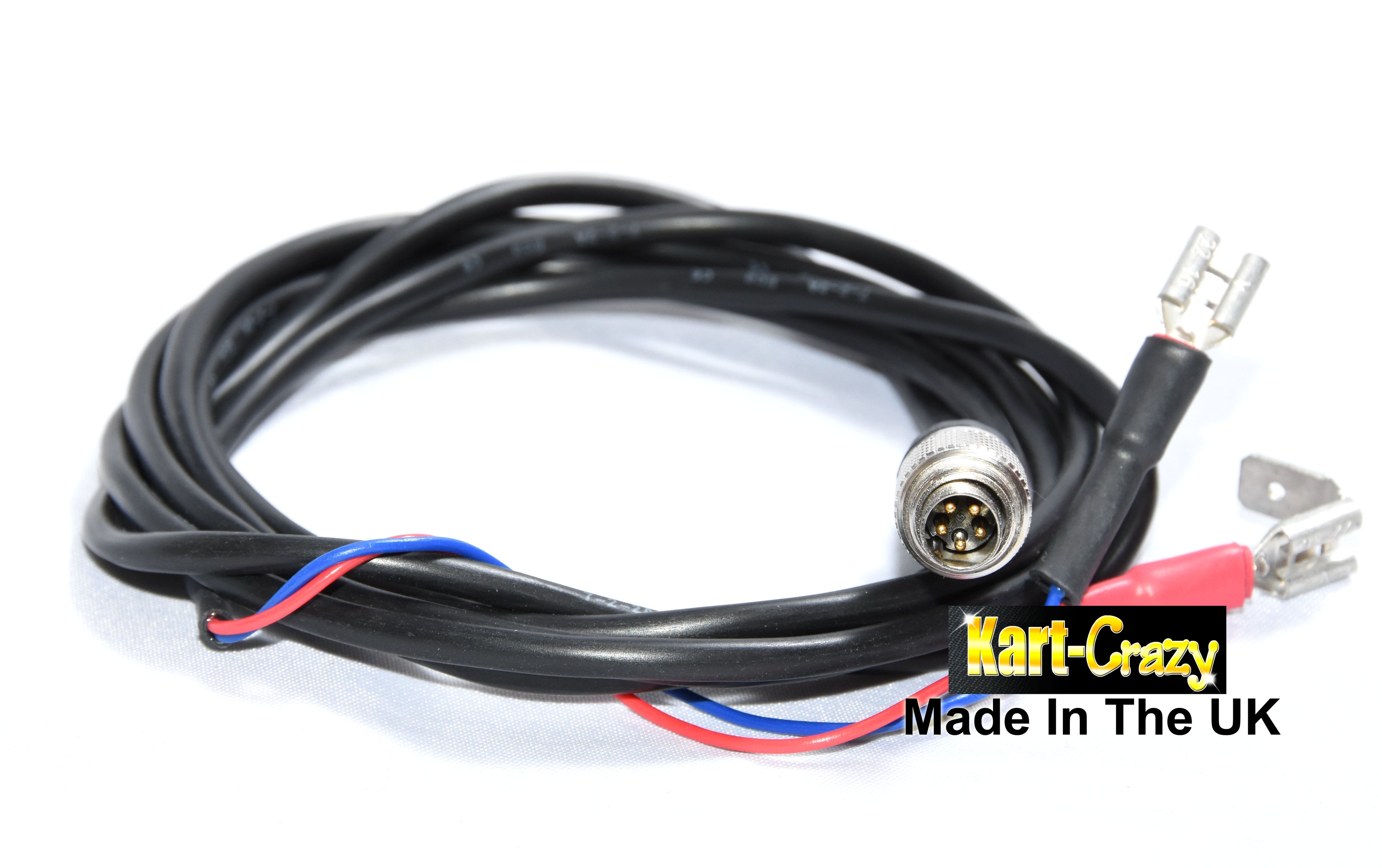 External Power Lead for Mychron 5 & 5s Runs from Kart Battery & Cover Rotax X30
